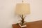 Acrylic Glass and Brass Table Lamp, 1970s, Image 1