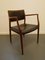 Rosewood & Black Leather Model 65 Side Chair by Niels Otto Møller, 1950s 1