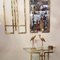 Art Deco Brass Wall Rack with Hangers, Mirror & Console Table Set, Set of 6 1