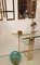 Art Deco Messing Wandregal mit Kleiderbügeln, Spiegel & Konsolentisch Set, 6 . Set 4