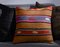 Brown Wool & Cotton Striped Kilim Pillow Cover by Zencef Contemporary 3