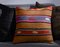 Brown Wool & Cotton Striped Kilim Pillow Cover by Zencef Contemporary, Image 3