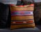 Brown Wool & Cotton Striped Kilim Pillow Cover by Zencef Contemporary 4