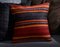 Red and Black Wool & Cotton Striped Kilim Pillow Cover by Zencef Contemporary 4