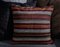 Black and White Wool & Cotton Striped Kilim Pillow Cover by Zencef Contemporary, Image 3