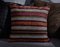 Black and White Wool & Cotton Striped Kilim Pillow Cover by Zencef Contemporary 1