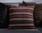 Black and White Wool & Cotton Striped Kilim Pillow Cover by Zencef Contemporary, Image 2