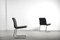 Club chair minimaliste in metallo cromato e pelle nera di Pol International, anni '60, set di 2, Immagine 13