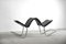 Club chair minimaliste in metallo cromato e pelle nera di Pol International, anni '60, set di 2, Immagine 3