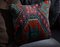 Teal and Red Wool & Cotton Embroidered Kilim Pillow Cover by Zencef Contemporary, Image 6