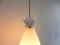 Lampes à Suspension Mid-Century en Verre Opalin et Laiton, Danemark, Set de 2 4