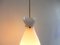 Mid-Century Danish Opaline Glass and Brass Pendant Lamps, Set of 2 4