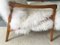 Sedia in legno curvato e pelle di pecora bianca di TON, anni '60, Immagine 9