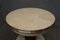 Round Ash, Brass, and Goatskin Extendable Dining Table, 1920s, Image 12