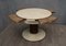 Round Ash, Brass, and Goatskin Extendable Dining Table, 1920s, Image 5