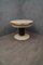 Mesa de comedor extensible redonda de fresno, latón y piel de cabra, años 20, Imagen 11