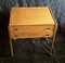 Vintage German Walnut 2-Drawer Nightstand on Wheels, 1970s, Image 5