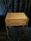 Vintage German Walnut 2-Drawer Nightstand on Wheels, 1970s 3