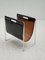 Vintage Leather and Chromed Metal Magazine Rack from Brabantia 9