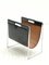 Vintage Leather and Chromed Metal Magazine Rack from Brabantia 1