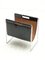 Vintage Leather and Chromed Metal Magazine Rack from Brabantia 13