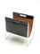 Vintage Leather and Chromed Metal Magazine Rack from Brabantia, Image 13