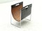 Vintage Leather and Chromed Metal Magazine Rack from Brabantia, Image 11