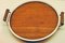 Mid-Century Teak and Silver-Plating Tray from GAB 2