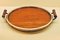 Mid-Century Teak and Silver-Plating Tray from GAB, Image 1