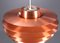Large Vintage Copper Verona Pendant Lamp by Svend Middelboe for Fog & Mørup, 1960s, Image 3