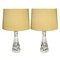 Vintage Crystal Table Lamps by Carl Fagerlund for Orrefors, 1970s, Set of 2 1