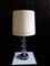 Vintage Chrome & Pressed Glass Table Lamp, 1970s, Image 1