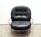 Black Leather Lounge Chair by Carlo de Carli for Cinova, 1960s 5