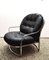 Black Leather Lounge Chair by Carlo de Carli for Cinova, 1960s 2