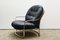 Black Leather Lounge Chair by Carlo de Carli for Cinova, 1960s, Image 1