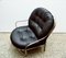 Black Leather Lounge Chair by Carlo de Carli for Cinova, 1960s 4