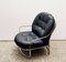 Black Leather Lounge Chair by Carlo de Carli for Cinova, 1960s 6
