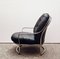 Black Leather Lounge Chair by Carlo de Carli for Cinova, 1960s 3