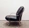 Black Leather Lounge Chair by Carlo de Carli for Cinova, 1960s, Image 3