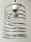 Vintage French Steel Sping Pendant Lamp, 1970s 4