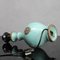 Vintage Italian Turquoise Ceramic Table Lamp by Ugo Zaccagnini, 1970s 3