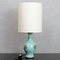 Vintage Italian Turquoise Ceramic Table Lamp by Ugo Zaccagnini, 1970s 1