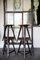 Vintage Industrial Stools by Robert Wagner for Rowac, 1930s, Set of 4 6