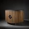 Black Lacquer & Ebony Demi-Lune Sideboard by Jacobo Ventura 1