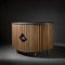 Black Lacquer & Ebony Demi-Lune Sideboard by Jacobo Ventura, Image 1