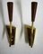 Mid-Century Danish Teak and Brass Sconces, 1960s, Set of 2 2