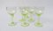 Antique French Uranium Glasses Set, Set of 6, Image 3