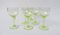 Set di bicchieri antico in vetro all'uranio, Francia, set di 6, Immagine 3