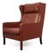 Mid-Century Danish Leather Wing Chair from Stouby, 1970s, Immagine 11