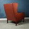 Mid-Century Danish Leather Wing Chair from Stouby, 1970s 7